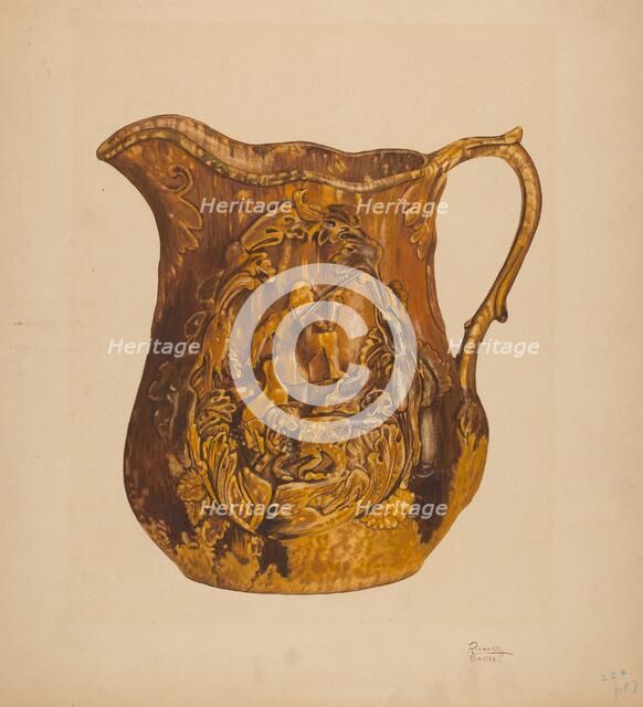 Rockingham Pitcher, c. 1938. Creator: Richard Barnett.