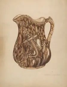Rockingham Pitcher, c. 1939. Creator: Eleanor Gausser