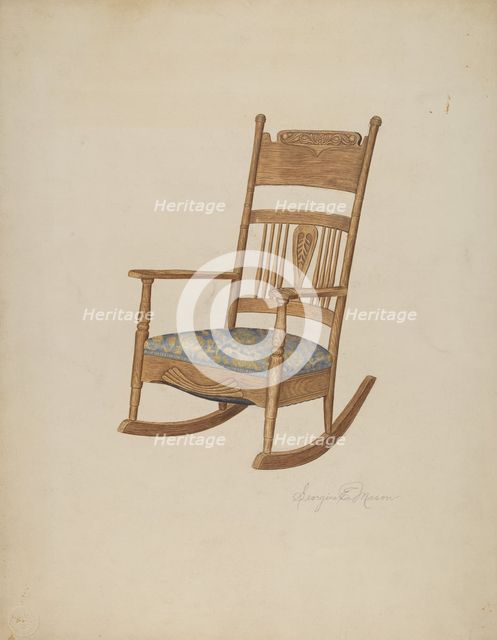 Rocking Armchair, c. 1940. Creator: Georgine E. Mason.