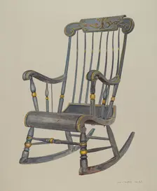 Rocking Chair, 1935/1942. Creator: Amos C. Brinton