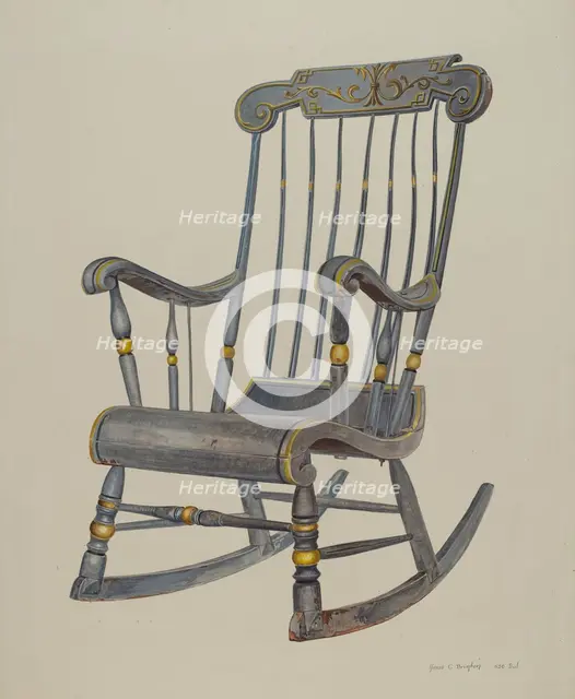 Rocking Chair, 1935/1942. Creator: Amos C. Brinton.