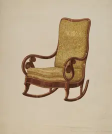 Rocking Chair, 1935/1942. Creator: Edward A Darby