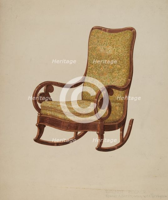 Rocking Chair, 1935/1942. Creator: Edward A Darby.