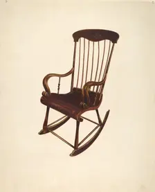 Rocking Chair: Bishop Hill, 1935/1942. Creator: William Spiecker