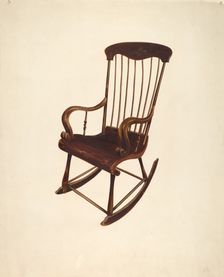 Rocking Chair: Bishop Hill, 1935/1942. Creator: William Spiecker