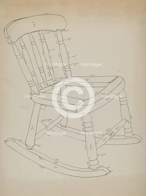 Rocking Chair, c. 1937. Creator: Tulita Westfall.