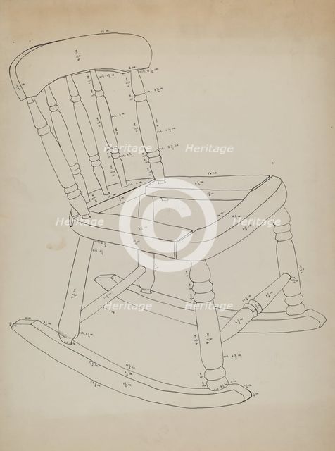 Rocking Chair, c. 1937. Creator: Tulita Westfall.