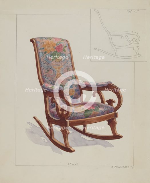 Rocking Chair, c. 1937. Creator: Alfred Walbeck.