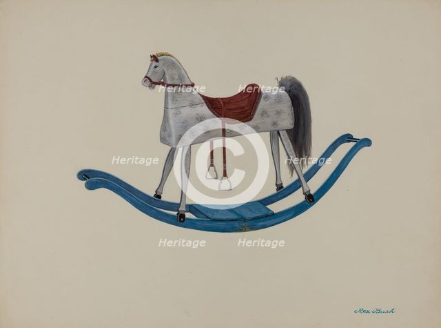 Rocking Horse, c. 1937. Creator: Rex F Bush.