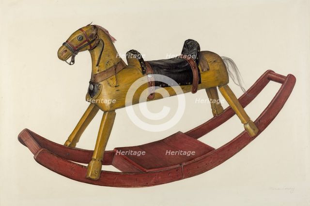 Rocking Horse, c. 1941. Creator: Mina Lowry.