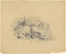 Rocks, 1839. Creator: James Goodwyn Clonney