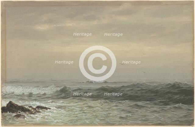 Rocks and Breaking Waves, c. 1870s. Creator: William Trost Richards.