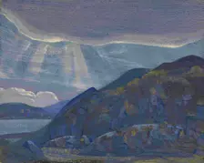 Rocks and Cliffs (from the series Ladoga), 1917-1918. Artist: Roerich, Nicholas (1874-1947)