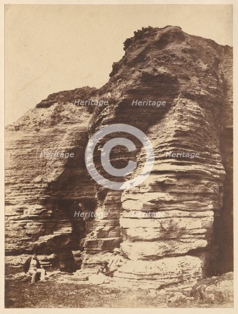Rocks at Livermead near Torquay (England), c. 1852. Creator: John Dillwyn Llewelyn (British, 1810-1882), attributed to.