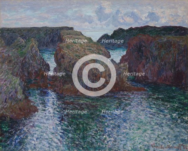 Rocks at Port-Goulphar, Belle-Île, 1886. Creator: Claude Monet.