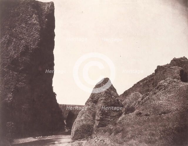 [Rocks in the Auvergne], 1854, printed 1979. Creator: Edouard Baldus.