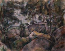 Rocks in the Forest, 1890s. Creator: Paul Cezanne
