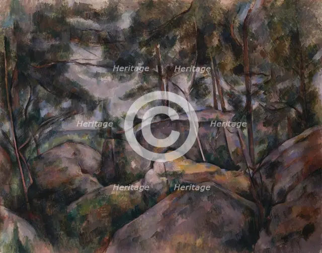 Rocks in the Forest, 1890s. Creator: Paul Cezanne.