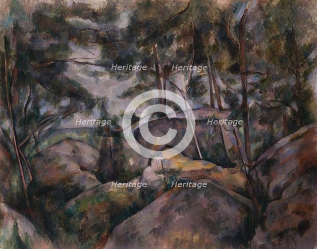 Rocks in the Forest, 1890s. Creator: Paul Cezanne.