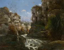 Rocks near Ornans, c1840-1870s. Creator: Gustave Courbet