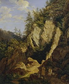 Rocks near Schottwien, 1831. Creator: Matthias Rudolf Toma