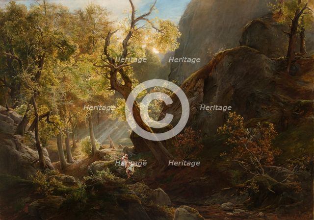 Rocks "Panienskie Skaly", 1878. Creator: Heinrich Grabinski.