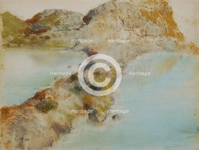 Rocky coast, about 1890/1892. Creator: Edgar Degas.