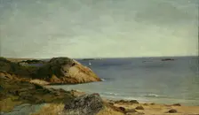 Rocky Coast, c. 1860. Creator: John Frederick Kensett