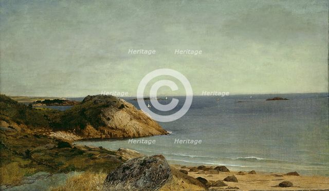 Rocky Coast, c. 1860. Creator: John Frederick Kensett.