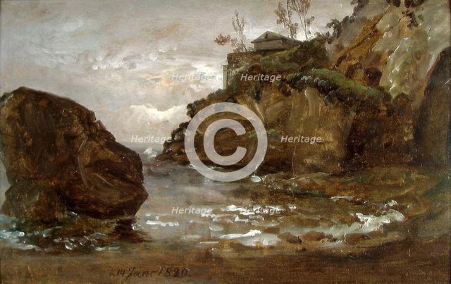 Rocky Coast near Naples, 1821. Creator: Johan Christian Dahl.