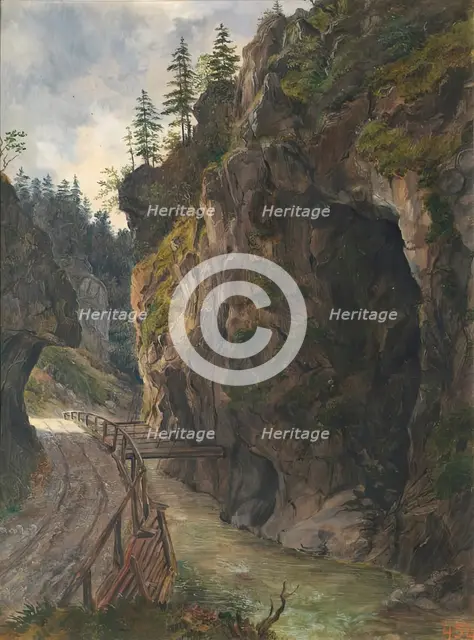 Rocky gorge, undated. Creator: Ludwig Halauska.