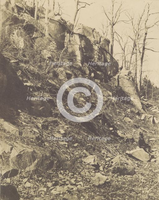 [Rocky Hillside], 1850s. Creator: Victor Prevost.