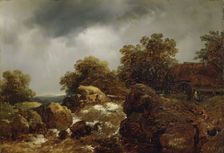 Rocky Landscape, 1855. Creator: Remigius Adrianus Haanen