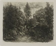 Rocky Landscape, 1880. Creator: Rodolphe Bresdin