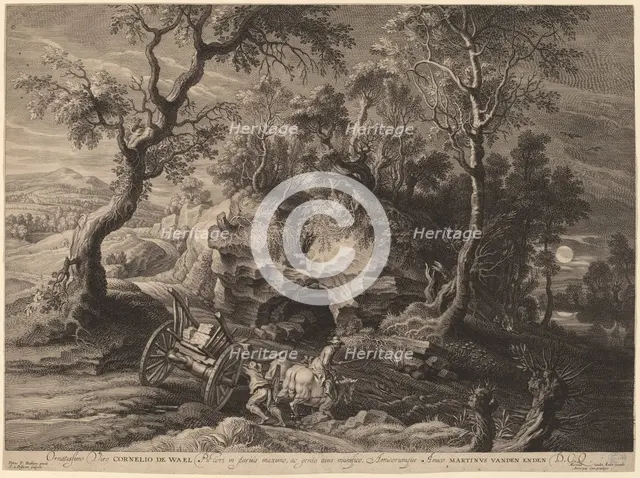Rocky Landscape, c. 1638. Creator: Boetius Adams Bolswert.