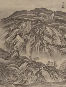 Rocky Landscape, ca. 1887. Creator: Kawanabe Kyosai
