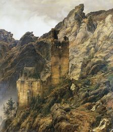 Rocky Landscape: Gorge with Ruins, 1830. Creator: Karl Friedrich Lessing