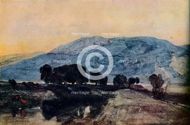 'Rocky Landscape, Sunset', c19th century. Artist: John Sell Cotman.