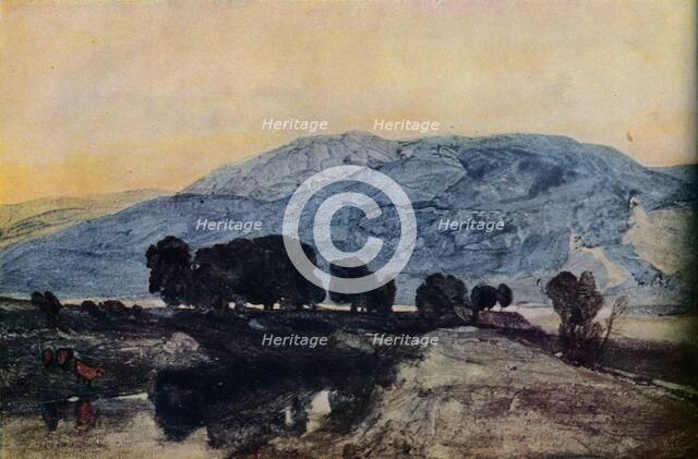 'Rocky Landscape, Sunset', c19th century. Artist: John Sell Cotman.