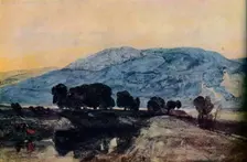 Rocky Landscape, Sunset c19th century. Artist: John Sell Cotman