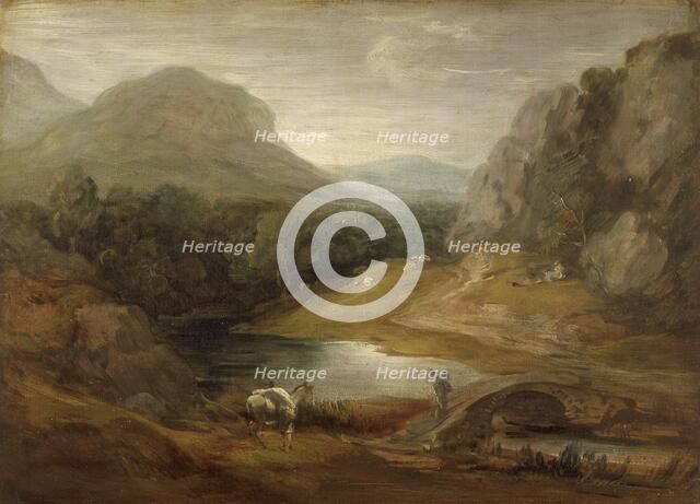 'Rocky landscape with a bridge', 1783-1785. Artist: Thomas Gainsborough.