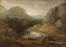 Rocky landscape with a bridge 1783-1785. Artist: Thomas Gainsborough