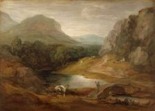 Rocky landscape with a bridge 1783-1785. Creator: Thomas Gainsborough