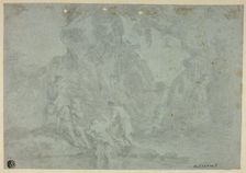 Rocky Landscape with Figures, n.d. Creator: Unknown