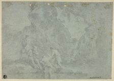 Rocky Landscape with Figures, n.d. Creator: Unknown