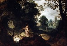 Rocky Landscape with Saint Francis early 17th century. Artist: Abraham Govaerts