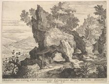Rocky Landscape with St. Jerome. Creator: Aegidius Sadeler II