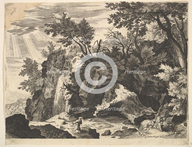 Rocky Landscape with the Stigmatization of St. Francis (reverse copy). Creator: Unknown.