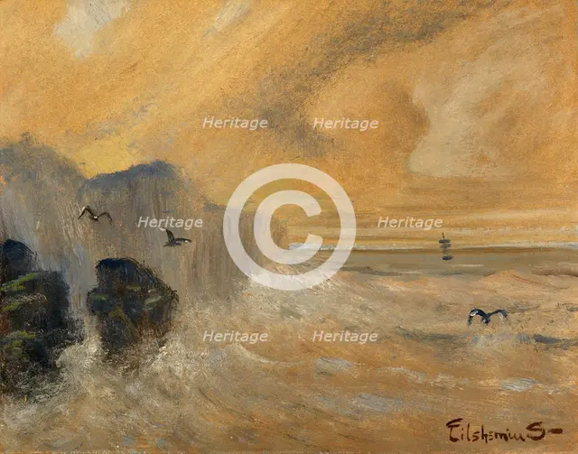 Rocky Seashore, late 19th-early 20th century. Creator: Louis Michel Eilshemius.