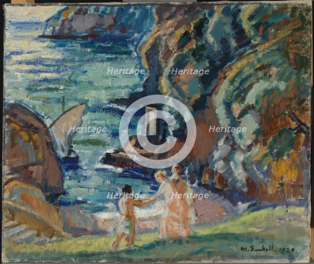 Rocky Shore in the Sun, Porto Fino, 1920. Creator: Magnus Enckell.